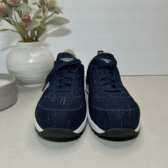 Skechers Bulklin Balran Safety Toe Work Sneakers Navy/White 108033 Women's 7.5/8 - Picture 2 of 10